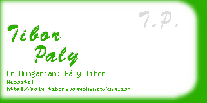 tibor paly business card