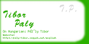 tibor paly business card